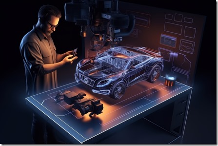 Isometric 3d render of [mechanic in virtual reality glasses] is working on hologram --ar 3:2 --style raw --stylize 50 --v 5.2 Job ID: c400a94e-4543-470e-bccb-d5a7c1489b9d