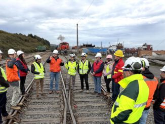 Visita técnica a las instalaciones ferroviarias de Puerto Coronel para evaluar la extensión hacia Lota.