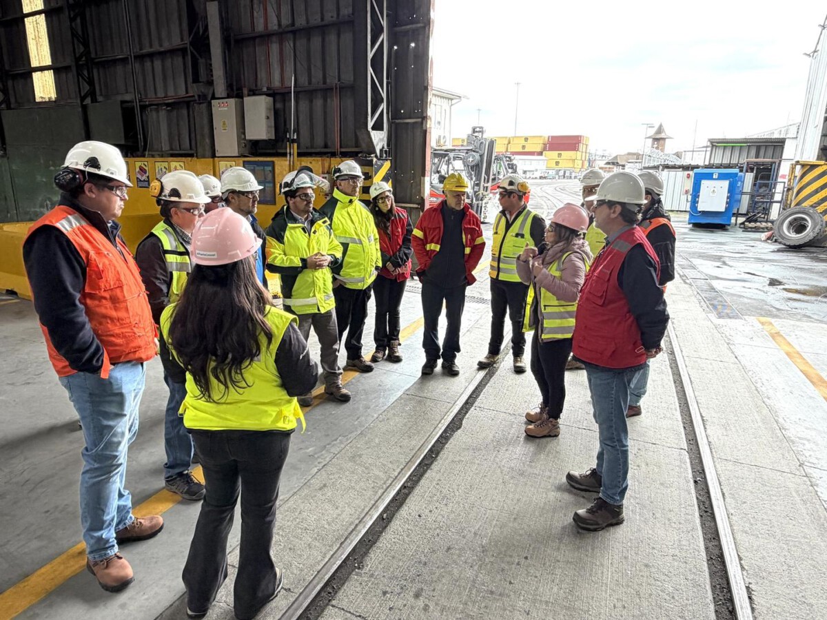 Visita técnica a las instalaciones ferroviarias de Puerto Coronel para evaluar la extensión hacia Lota.