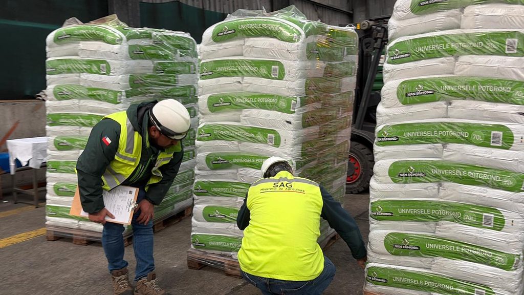 Personal del SAG realizando inspecciones fitosanitarias en el Terminal Internacional San Vicente en Talcahuano