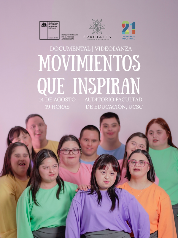 Grupo de personas con síndrome de Down participando en un taller de danza inclusiva en Concepción