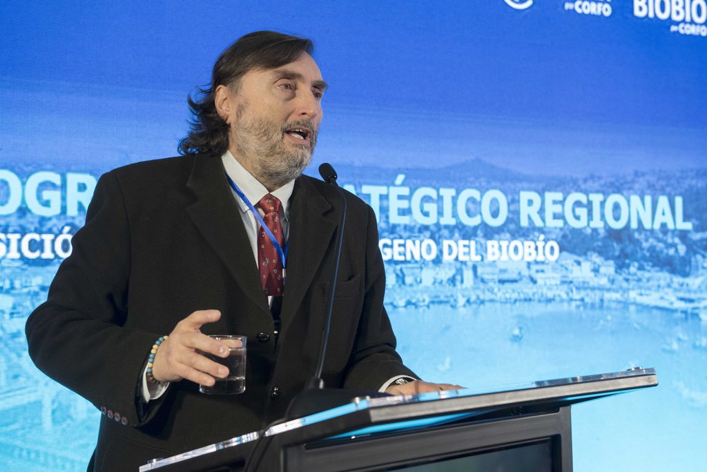 Autoridades y empresarios participando en la cumbre de transicion energetica Biobio 2026 en SurActivo