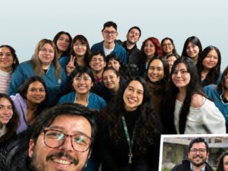 Estudiantes y académicos de Santo Tomás Los Ángeles celebrando la selección del Nodo Psicopedagógico en concurso nacional.