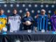 Jovenes futbolistas participando en el torneo de la Copa Aniversario USS en el Estadio Atletico Militar de Concepcion